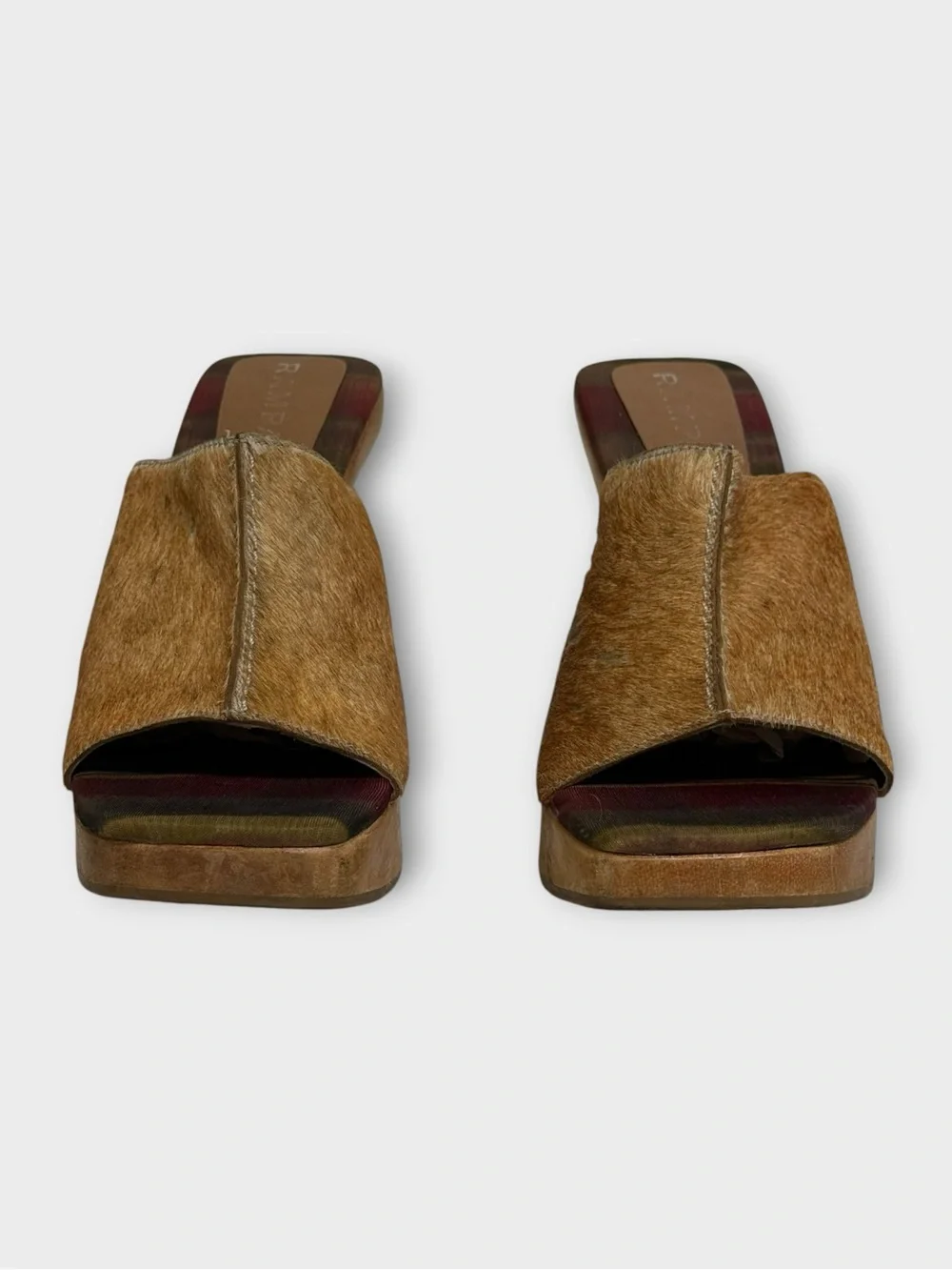 Rampage Pony Hair Platform Wedge Sandals